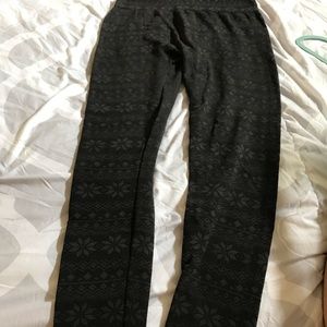 falls creek fleece lined patterned leggings!